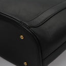 MCM Hand Bag Leather Black Gold Auth 114096-16