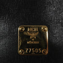 MCM Hand Bag Leather Black Gold Auth 114096-14
