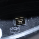 MCM Hand Bag Leather Black Gold Auth 114096-10