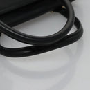 MCM Hand Bag Leather Black Gold Auth 114096-7