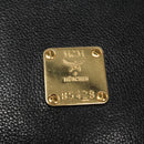 MCM Tote Bag Leather Black Gold Auth 114097-12