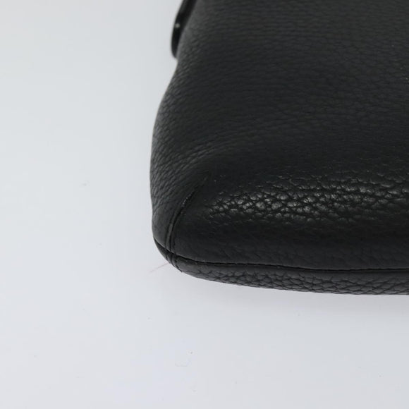 LOEWE Shoulder Bag Leather Black Auth 114108