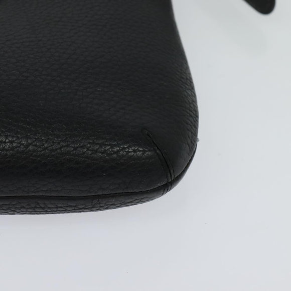 LOEWE Shoulder Bag Leather Black Auth 114108