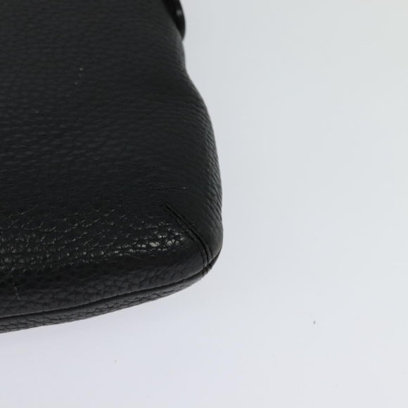 LOEWE Shoulder Bag Leather Black Auth 114108