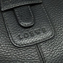 LOEWE Shoulder Bag Leather Black Auth 114108-17