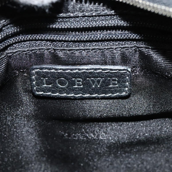LOEWE Shoulder Bag Leather Black Auth 114108