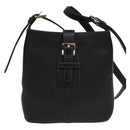 LOEWE Shoulder Bag Leather Black Auth 114108-13