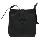 LOEWE Shoulder Bag Leather Black Auth 114108-2