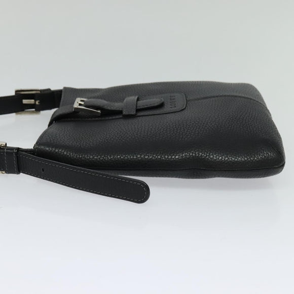 LOEWE Shoulder Bag Leather Black Auth 114108