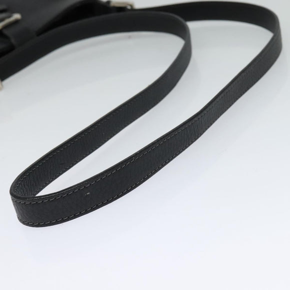 LOEWE Shoulder Bag Leather Black Auth 114108