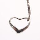 TIFFANY&Co. Open Heart Necklace Ag925 Silver Auth 114128-12