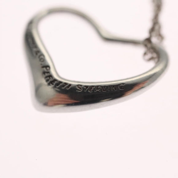 TIFFANY&Co. Open Heart Necklace Ag925 Silver Auth 114128