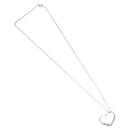 TIFFANY&Co. Open Heart Necklace Ag925 Silver Auth 114128-2