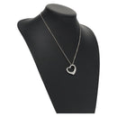 TIFFANY&Co. Open Heart Necklace Ag925 Silver Auth 114129-1