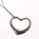TIFFANY&Co. Open Heart Necklace Ag925 Silver Auth 114129-13