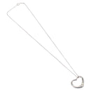 TIFFANY&Co. Open Heart Necklace Ag925 Silver Auth 114129-2