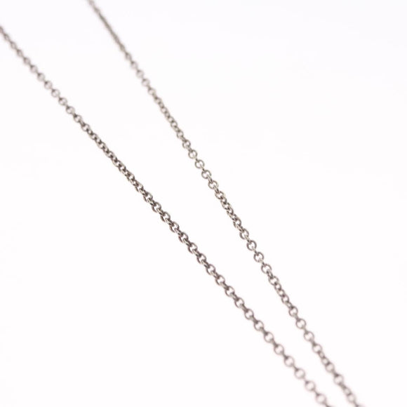 TIFFANY&Co. Open Heart Necklace Ag925 Silver Auth 114129