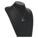 TIFFANY&Co. Open Heart Necklace Ag925 Silver Auth 114130-1