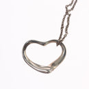TIFFANY&Co. Open Heart Necklace Ag925 Silver Auth 114130-12