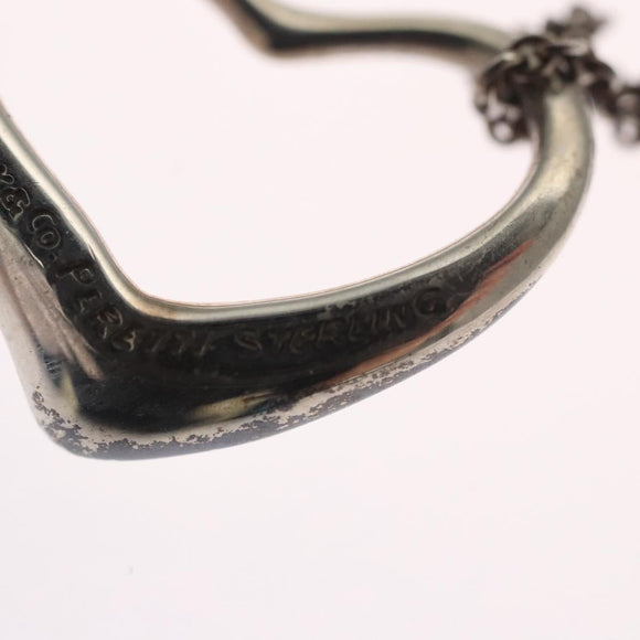 TIFFANY&Co. Open Heart Necklace Ag925 Silver Auth 114130
