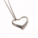 TIFFANY&Co. Open Heart Necklace Ag925 Silver Auth 114130-3