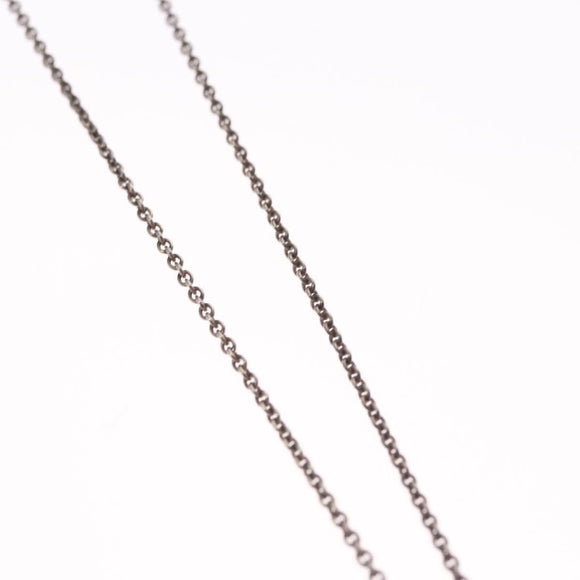 TIFFANY&Co. Open Heart Necklace Ag925 Silver Auth 114130