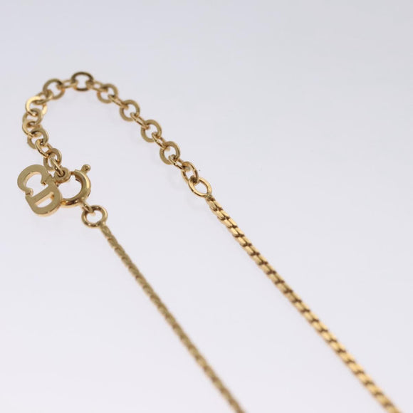 Christian Dior Necklace metal Gold Auth 114135