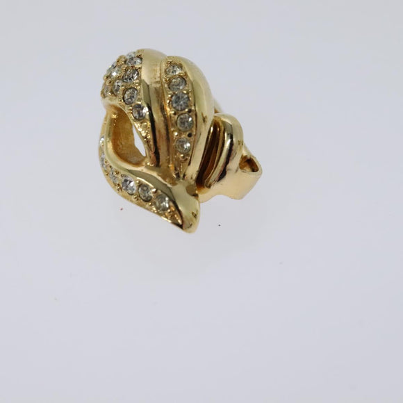 Christian Dior Earring metal Gold Auth 114144