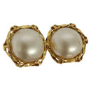CHANEL Earring metal Gold CC Auth 114148-1