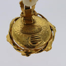 CHANEL Earring metal Gold CC Auth 114148-16