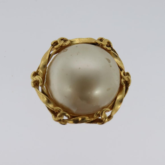 CHANEL Earring metal Gold CC Auth 114148