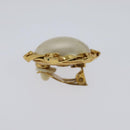 CHANEL Earring metal Gold CC Auth 114148-4