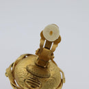 CHANEL Earring metal Gold CC Auth 114148-9