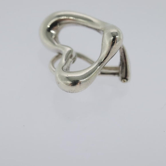 TIFFANY&Co. Open Heart Earring Ag925 Silver Auth 114149