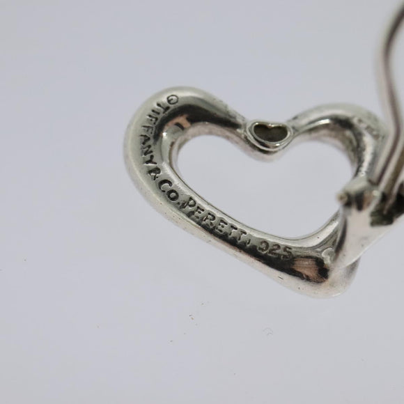 TIFFANY&Co. Open Heart Earring Ag925 Silver Auth 114149