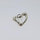 TIFFANY&Co. Open Heart Earring Ag925 Silver Auth 114149-3