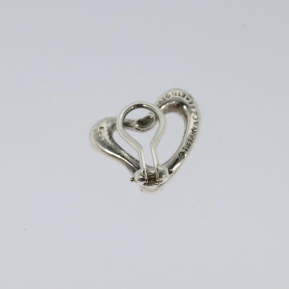 TIFFANY&Co. Open Heart Earring Ag925 Silver Auth 114149