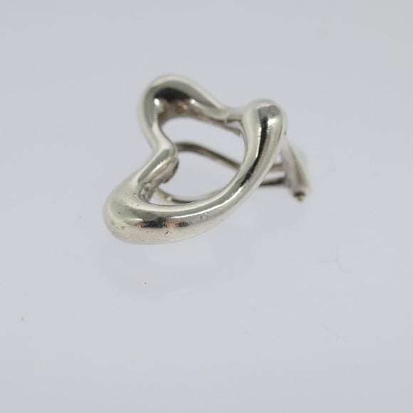 TIFFANY&Co. Open Heart Earring Ag925 Silver Auth 114149