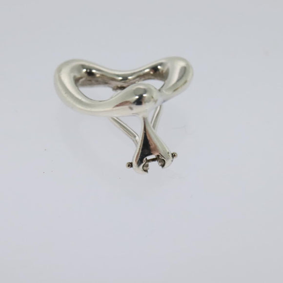 TIFFANY&Co. Open Heart Earring Ag925 Silver Auth 114149
