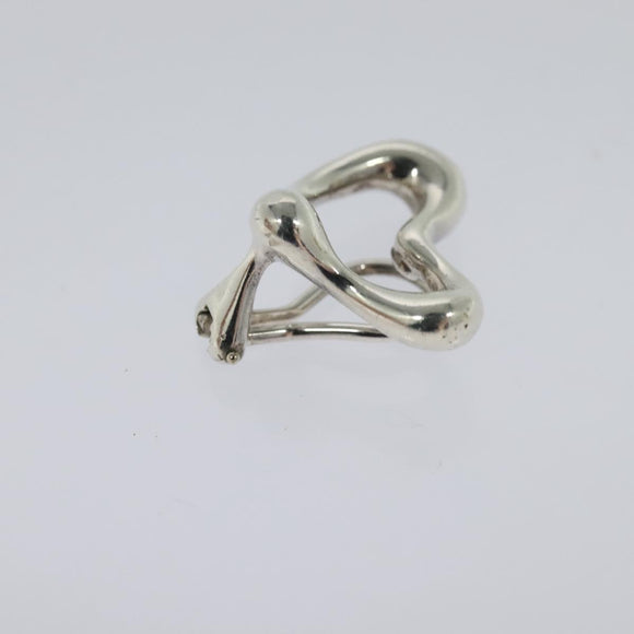TIFFANY&Co. Open Heart Earring Ag925 Silver Auth 114149