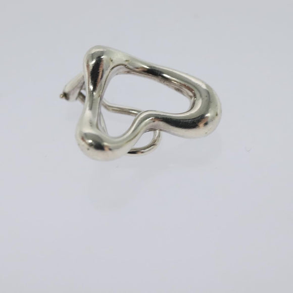 TIFFANY&Co. Open Heart Earring Ag925 Silver Auth 114149