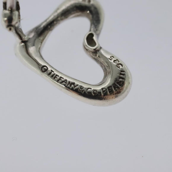 TIFFANY&Co. Open Heart Earring Ag925 Silver Auth 114149