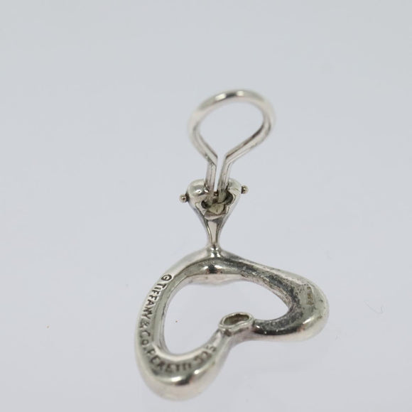 TIFFANY&Co. Open Heart Earring Ag925 Silver Auth 114149
