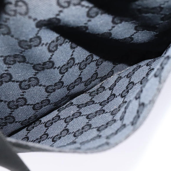 GUCCI GG Canvas Shoulder Bag Black 019 0348 Auth 114185