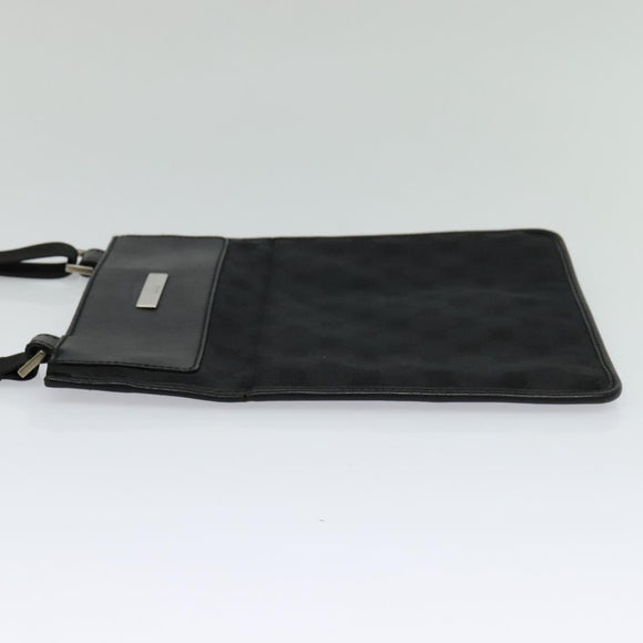 GUCCI GG Canvas Shoulder Bag Black 019 0348 Auth 114185