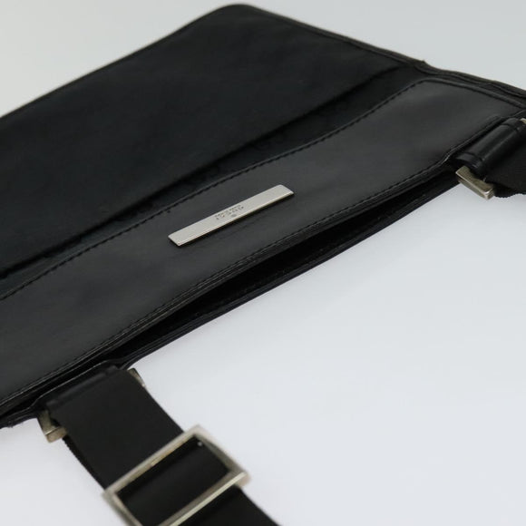 GUCCI GG Canvas Shoulder Bag Black 019 0348 Auth 114185