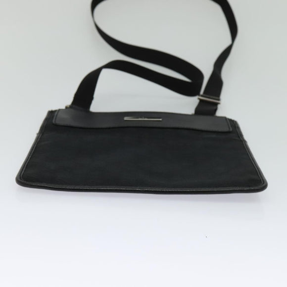 GUCCI GG Canvas Shoulder Bag Black 019 0348 Auth 114185