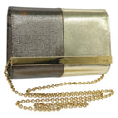 FENDI Chain Shoulder Bag Leather Gold Tone Auth 114194-1