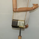 FENDI Chain Shoulder Bag Leather Gold Tone Auth 114194-22