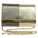 FENDI Chain Shoulder Bag Leather Gold Tone Auth 114194-2